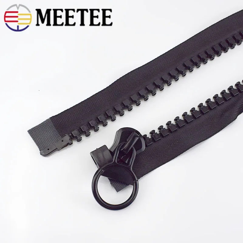 Meetee 20 #60/75/80/100/150/200 см очень большие молнии из смолы белый и черный открытый конец