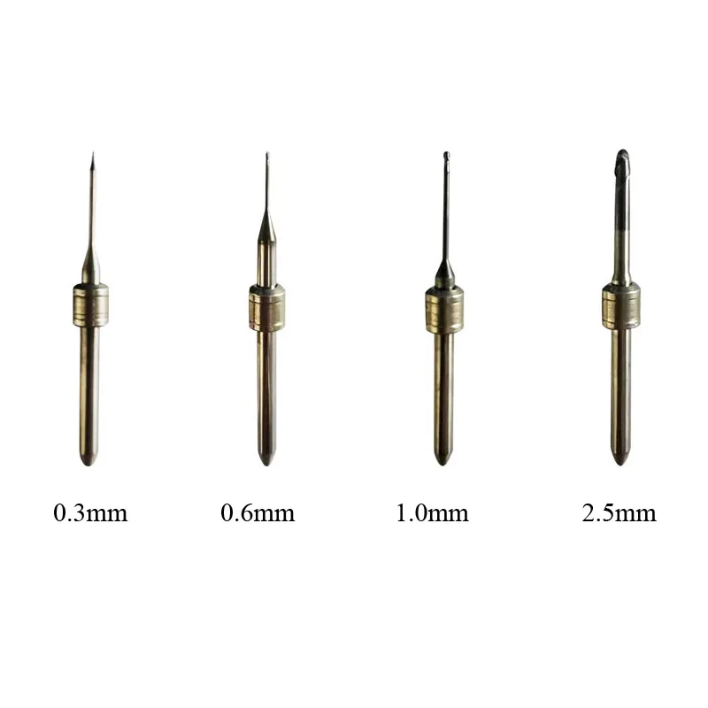 3pcs Amann Girrbach End Mill bur with DLC Coated for milling Dental Zirconia Block Available Size 0.3mm, 0.6mm, 1.0mm, 2.5mm