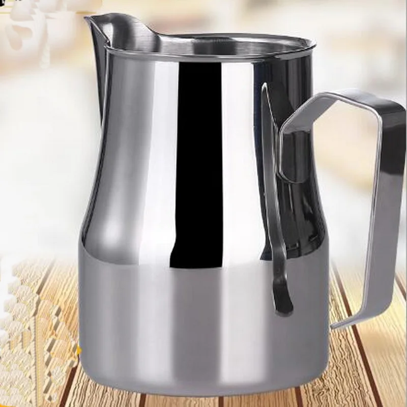 

Italian Style Stainless Steel Sharp-Nosed Fancy Garland Pot Cylinder Beating Cup Coffee Milk Froth Pot