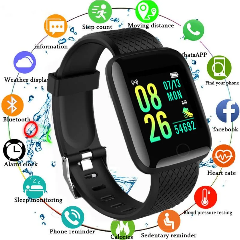 

D13 Smart Horloge Mannen Bloeddruk Waterdichte Smartwatch Vrouwen Hartslagmeter Fitness Tracker Horloge Sport Voor Android Ios