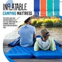 outdoor inflatable mattress diamond ultra light camping mat hiking air cushion portable sleeping mat damp proof waterproof pad