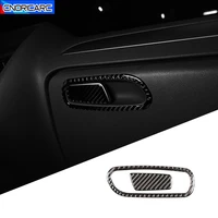 carbon fiber car center console co pilot glove box handle frame decoration sticker trim for audi a4 b8 a5 2009 16
