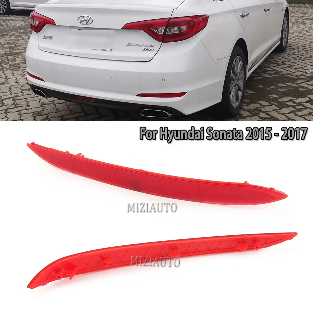 

Rear Bumper Light For Hyundai Sonata 2015 2016 2017 Tail Reflector Brake Fog Lamp Without Bulb Car Auto Accessories Red