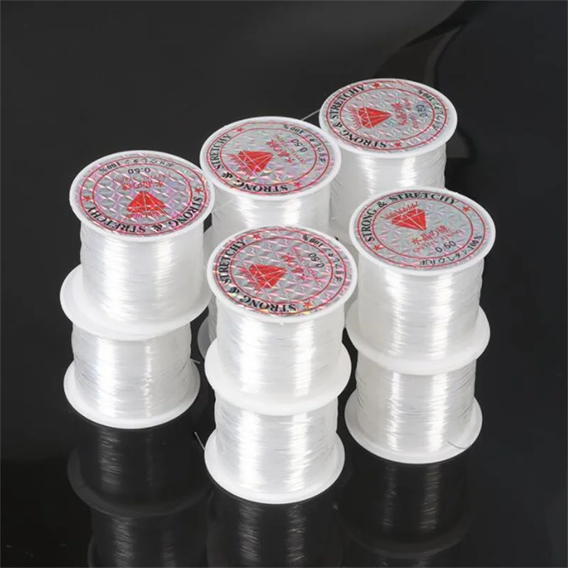 1 рулон нерастягивающаяся нейлоновая прозрачная рыболовная леска 0 2-0 8 мм веревка