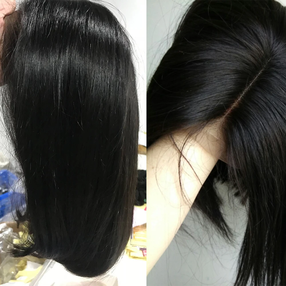 Парик с коротким Бобом 13x6 парики из человеческих волос на сетке спереди