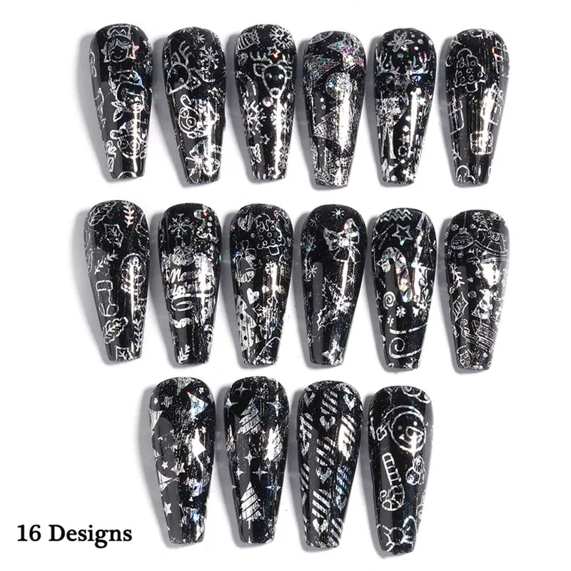 

Halloween Christmas nail stickers Nail Transfer Foils Decorations DIY idea nail Art Transfer Sticker Decals Nail Accessories