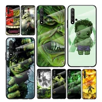 marvel hulk for honor 30 20 10 9x 8x pro plus lite tempered glass tempered glass hot new shell luxury cover phone case
