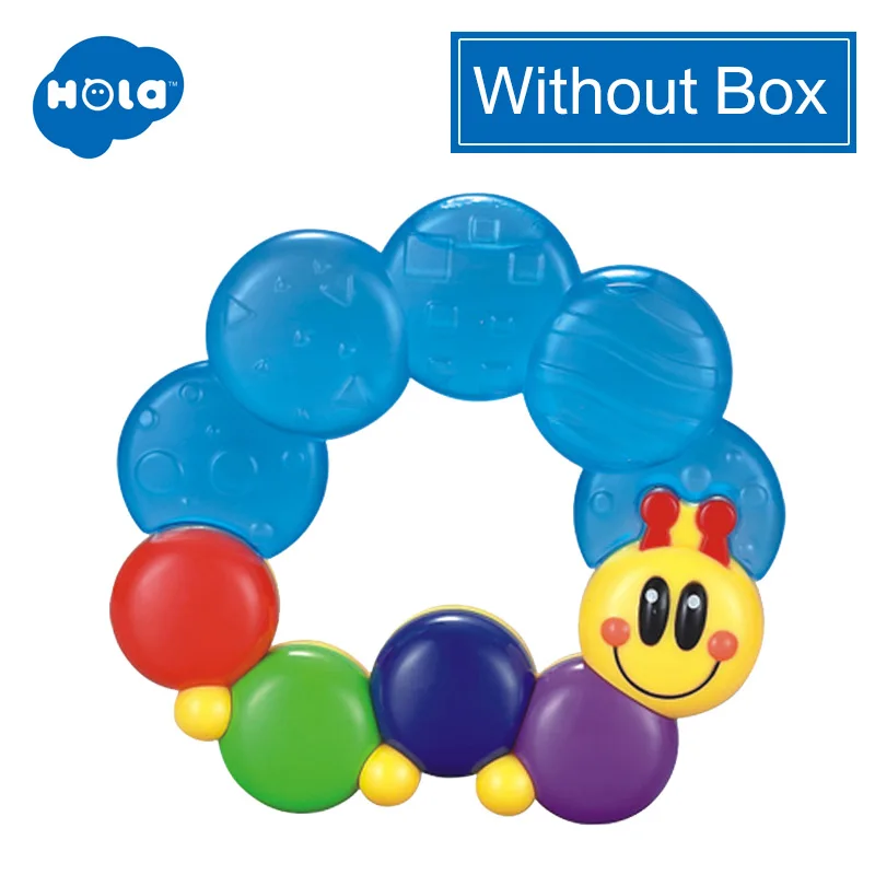 HUILE TOYS 306D первый успокаивающий Прорезыватель для зубов для малышей, кремниевые сглаживающие Прорезыватели для зубов, игрушки гусеница, наполненные водой, Мягкий прорезыватель для зубов - Цвет: WITHOUT BOX