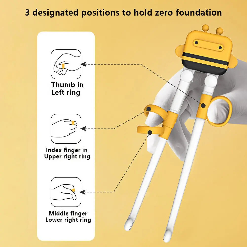 

Cute Cartoon Learning Training Chopsticks Plastic Chopsticks Kitchen gadget For Children Enlightenment K Aid Training Chopsticks