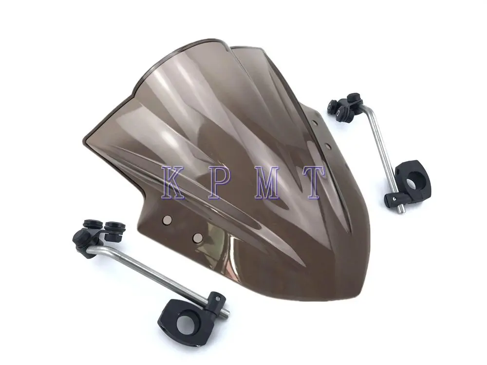 Motorcycle Windshield Windscreen With adjustable bracket Wind Screen For Yamaha MT125 FZ1 FZ6 FZ8 FZ8N XJ6 MT-01 MT03 MT07 Z800 |
