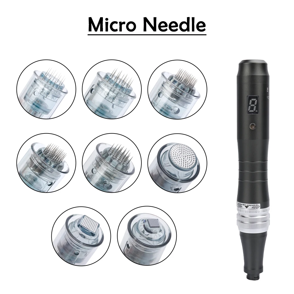 Dr pen Ultima M8 Electric Derma Pen Microneedle Derma Stamp Roller Therapy Beauty Machine with 8 Needle Cartridges Skin Care Set