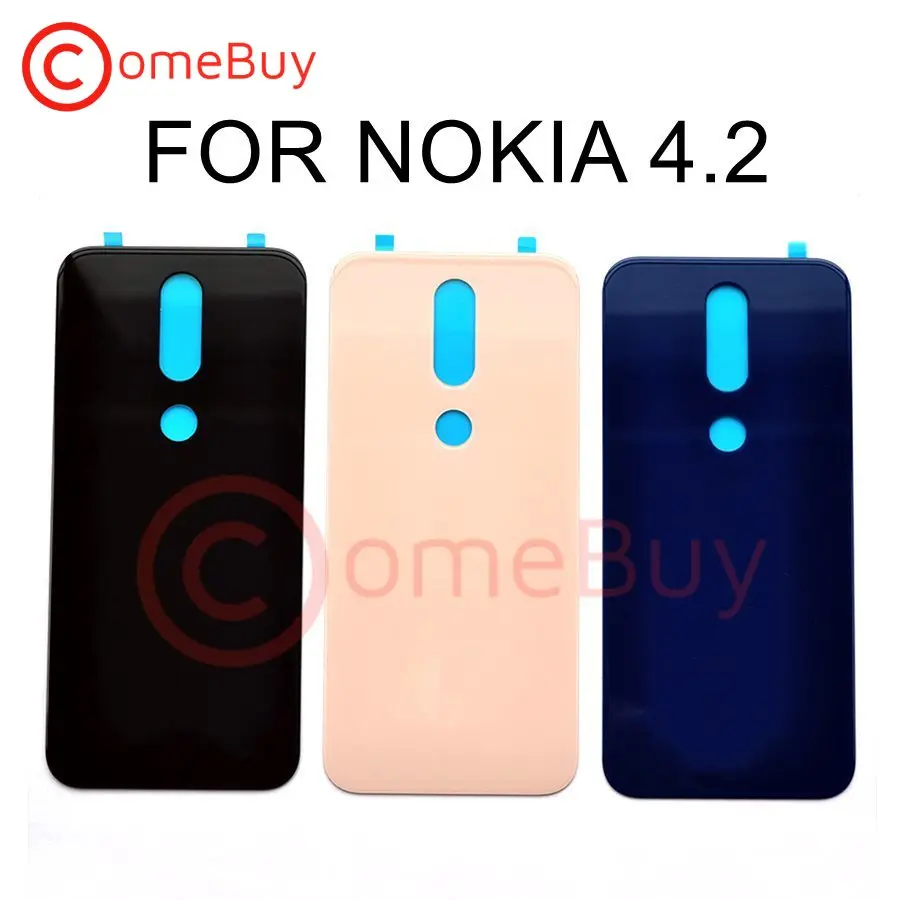 

Original NEW For Nokia 4.2 Back Battery Glass Cover Rear Housing Door Case For Nokia 4.2 TA-157 Battery Cover Replacement Parts