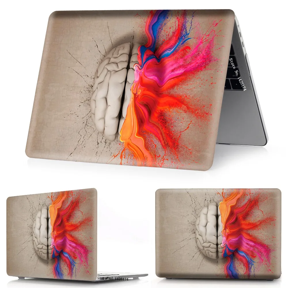 Окрашенные мозги, чехол для Apple Macbook Air Pro retina 11 12 13 15 дюймов сумка для ноутбука, для Mac book Air Pro 13,3, 15,4 чехол. A1932+ подарок