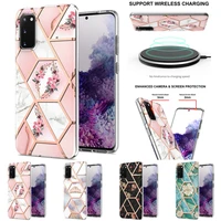 flower mosaic marble case for samsung galaxy s21 s21 plus s21 ultra s21fe s20 plusultrafe a02s a12 a21s a22 a32 a52 a72 a82