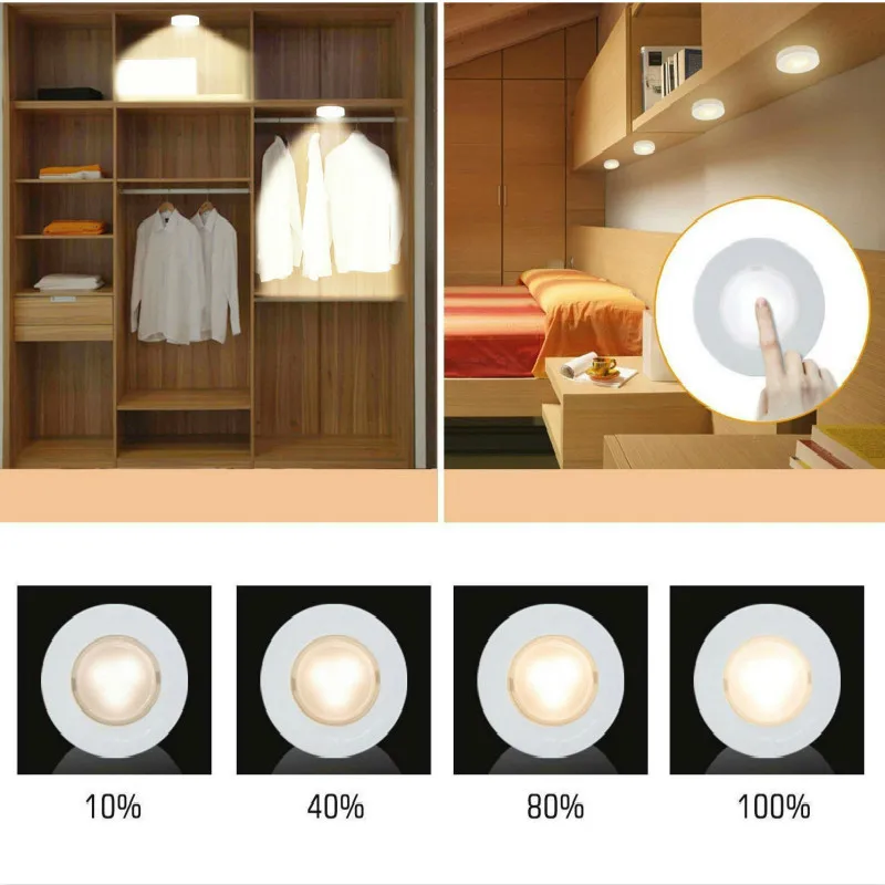 

Remote Control Touch Night Light AAA Battery Glue LED Interior Decoration Corridor Light ABS Bedroom Motion Sensor Portable