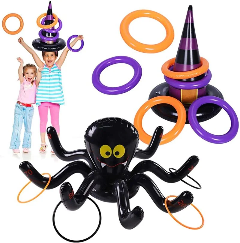 

Хэллоуин надувная шляпа ведьмы надувной паук раньше бильярдная игра детская игрушка для бассейна украшение на Хэллоуин