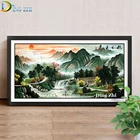 Алмазная 5D живопись сделай сам, картина с чернилами природного ландшафта, украшение для дома, вышивка крестиком, мозаика, вышивка квадратным и круглым кристаллами