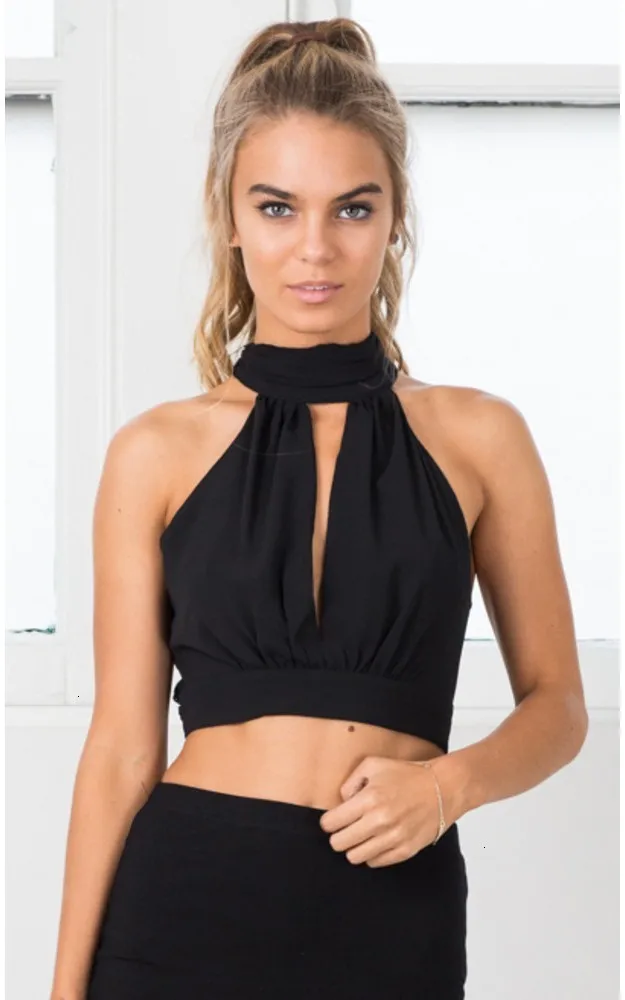 Женский Кружевной укороченный топ без рукавов с открытой спиной бюстгальтер на