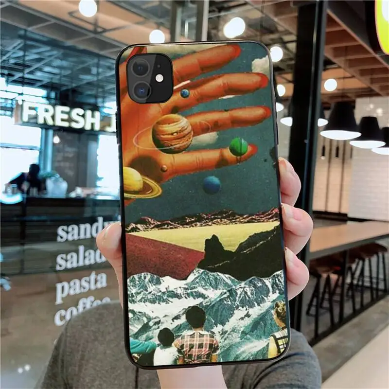 funny space moon astronaut phone case for iphone 12 pro max mini 11 pro xs max 8 7 6 6s plus x 5s se 2020 xr case free global shipping