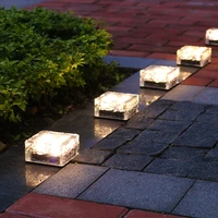 led lights colorful glowing brick ice cubes garland on solar light outdoors garden lights bar party wedding decoration led lamp