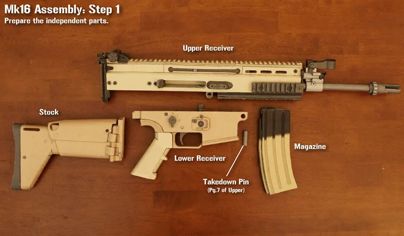 1:1 MK16 бумажная модель пистолета Боевая ружья ружье сделай сам 3D карта