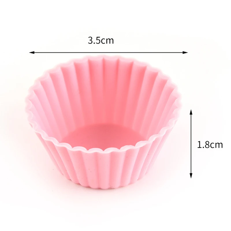 

12pcs/set Silicone Cake Mold Round Shaped Muffin Cup Silicone Mini Cake Cup Kitchen Tool Cake Mold DIY Cake Decorating Tools