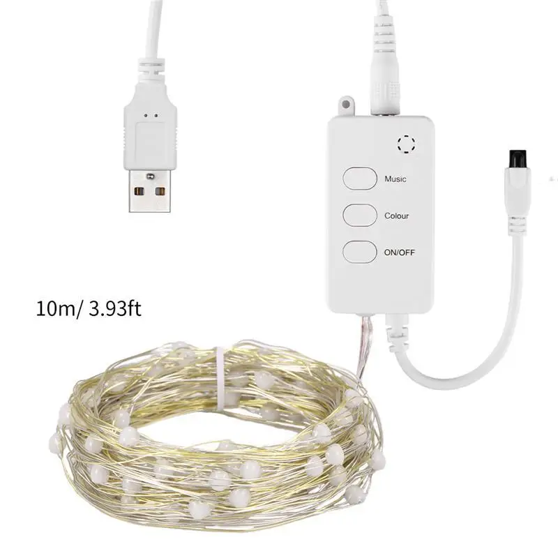 Tuya Smart WiFi 10 м 100 светодиодный фея светильник RGB sk6812 IC USB индивидуально адресуемых