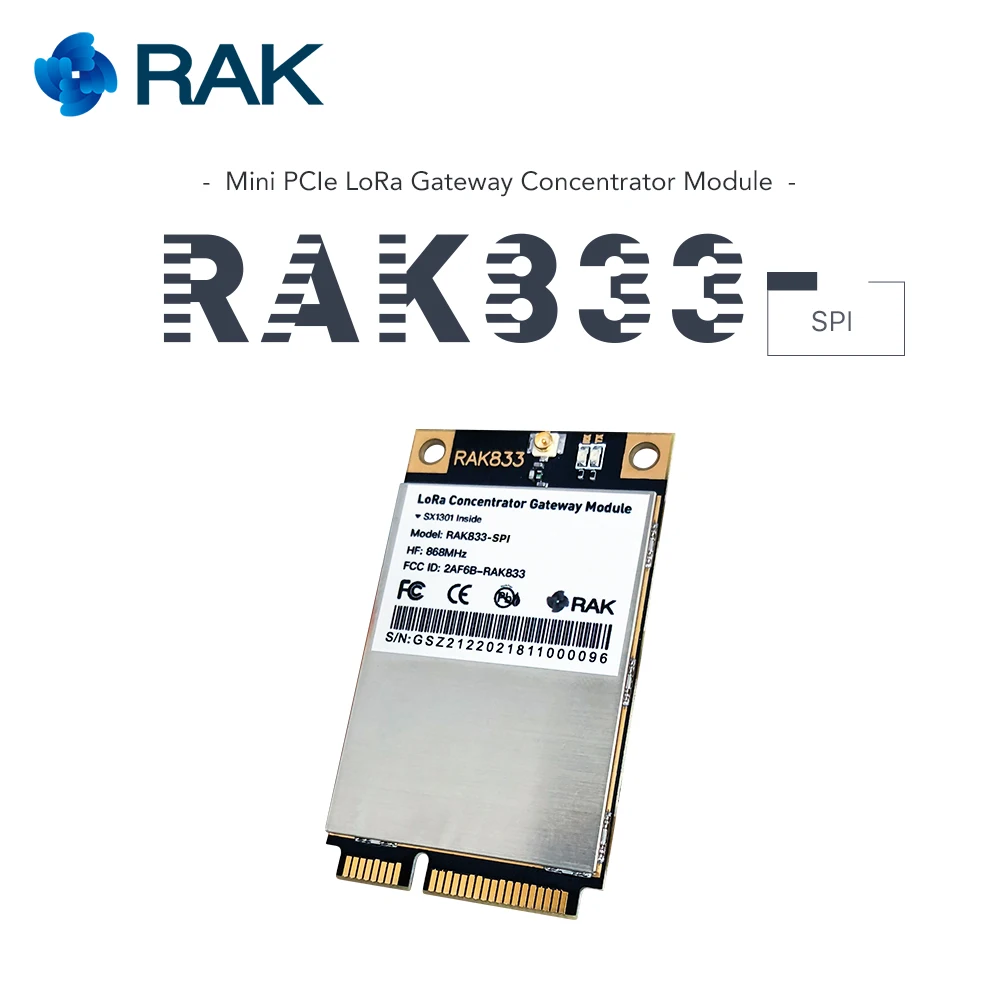 RAK833 LoRa шлюз концентратор модуль мини PCIe промышленного класса SX1301Chip с SPI интерфейс