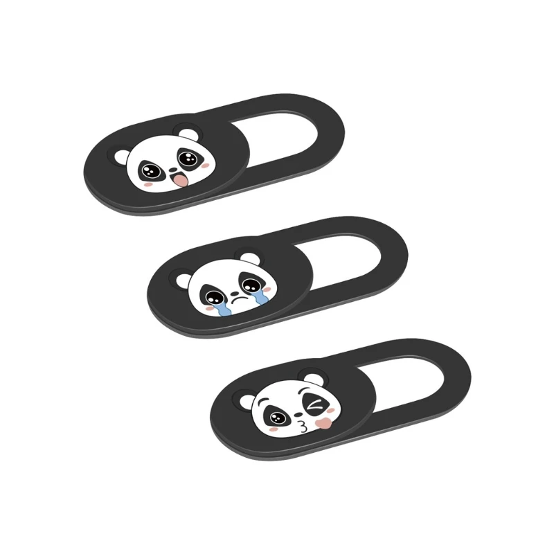 

594F 3pcs Webcam Camera Cover Slide Ultra-Thin Cute Panda Camera Cover Compatible With MacBook, iMac, Laptop, PC, Smartphone,