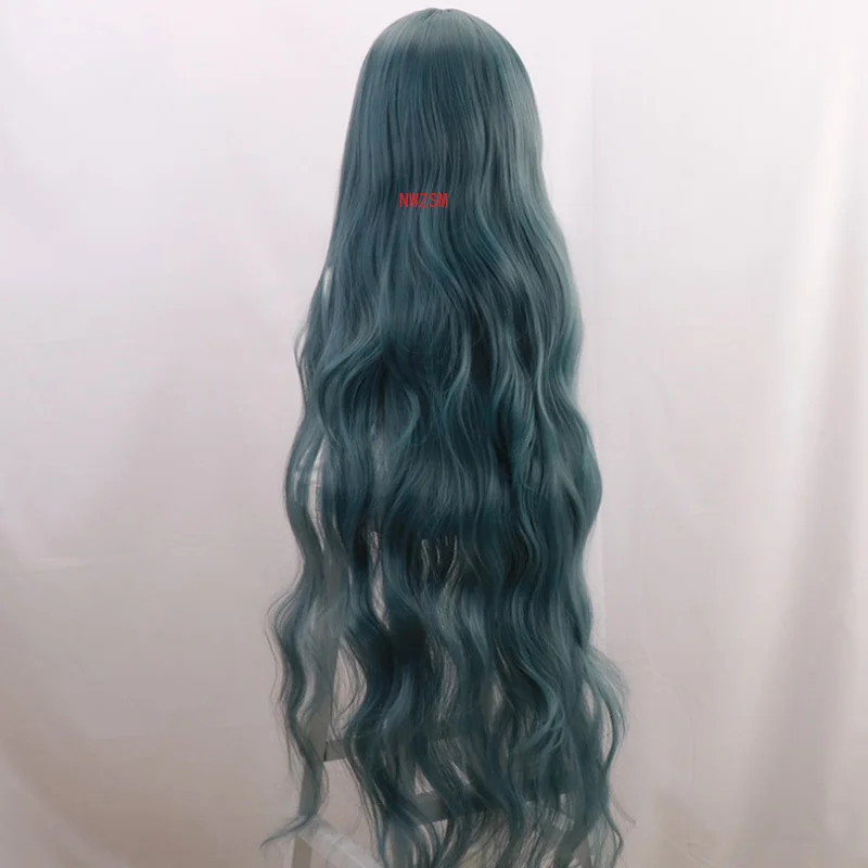 

Takerlam Danganronpa 3 Shirogane Tsumugi Coser Wig Long Blue Hair Cosplay Halloween Costume Props + Free Hair Cap