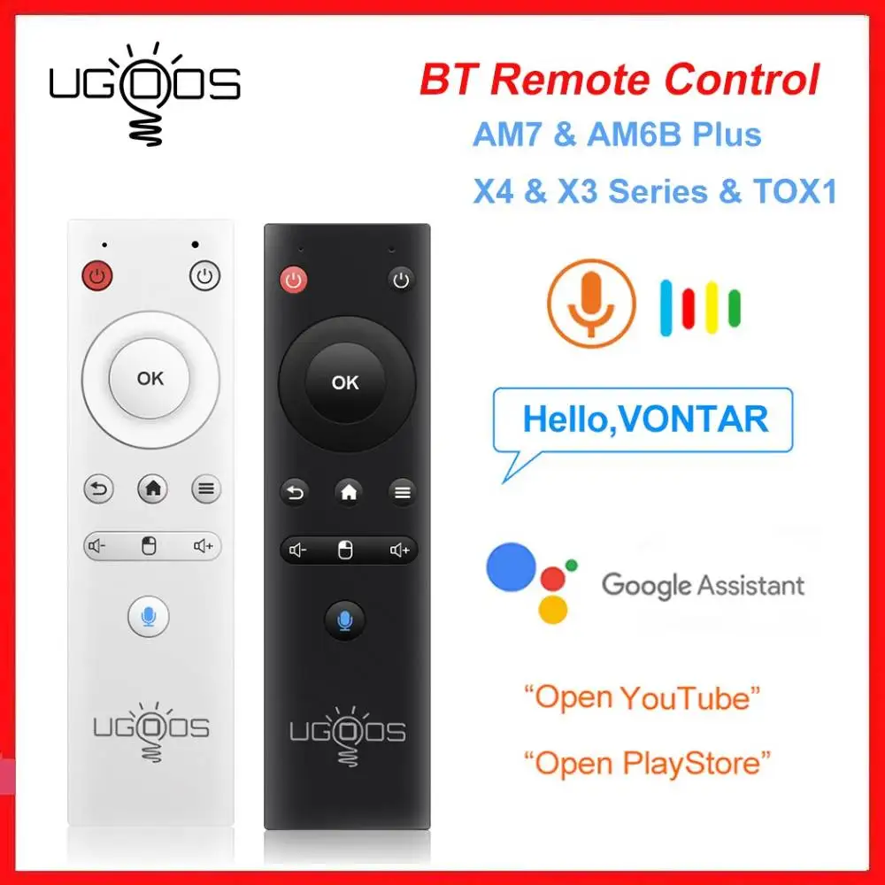 

Original UGOOS BT Voice Remote Control with Gyroscope Replacement for Ugoos AM7 AM6 AM6B X3 X4 Cube Pro PLUS Android TV Box TOX1