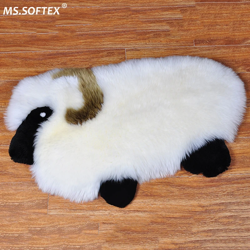 MS.Softex Искусственная овчина плюшевые меховые подушки для сиденья Мультяшные
