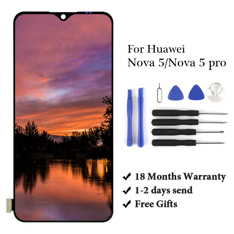 

Запасные части для телефона для Huawei Nova 5 ЖК-дисплей сенсорный экран замена дигитайзер для Huawei Nova 5 Pro LCD
