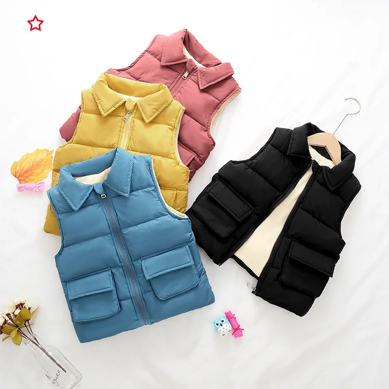 

Детский пуховой жилет для девочек и мальчиков, теплая утепленная безрукавка, уличная куртка для осени и зимы, кардиган, детская одежда, 2021