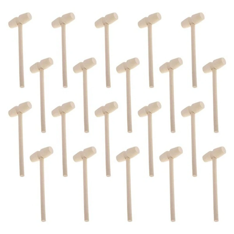 

60 Pieces Wooden Crab Mallet Seafood Shellfish Wood Cracker Mini Wood Hammer Shell Cracker for Seafood Lobster Tool