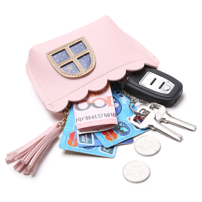 Новая Модная креативная женская кожаная маленькая мини кошелек на молнии с