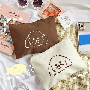 Косметичка для собак с рисунками животных из мультфильмов, косметичка, чехол для макияжа, органайзер для туалетных принадлежностей, косметичка для девушек, косметичка для женщин, сумка для хранения