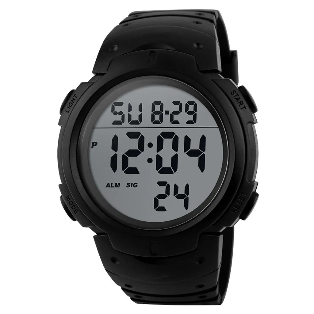 

Gofuly Men Watch Fashion Waterproof Men Boy LCD Digital Stopwatch Date Rubber Sport Wrist Watch Montre Hombre Relogio Masculino