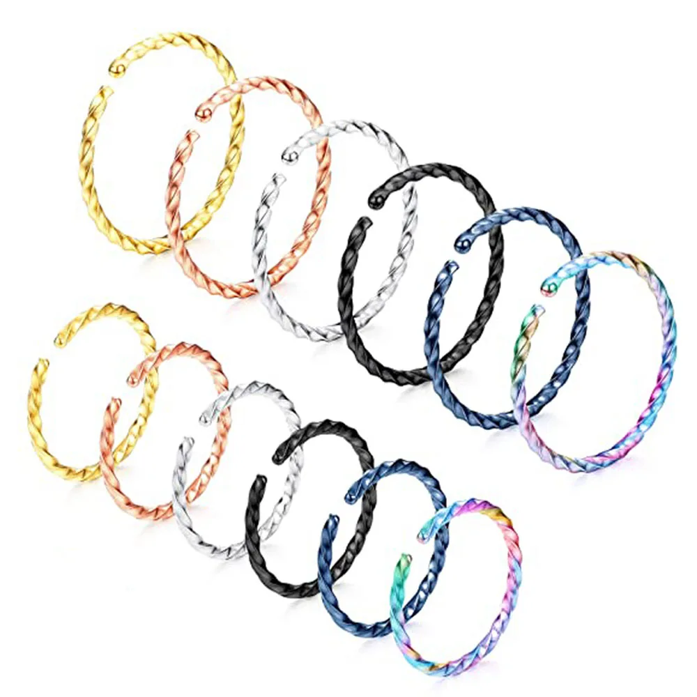 Бесшовные сегментные кольца из нержавеющей стали поворотные для носа ушей