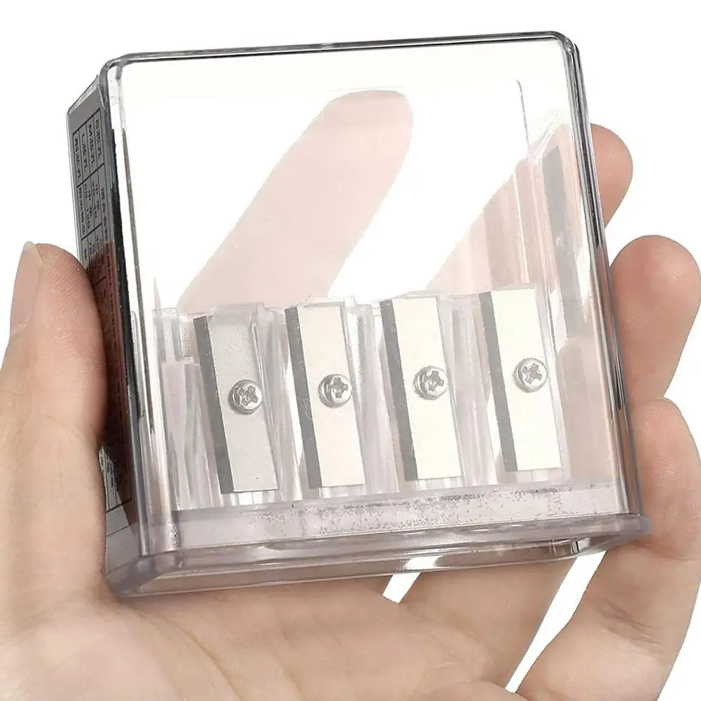 

Transparent Multifunctional 4 Holes Charcoal Pencil Sharpener Long Core Lead Drawing Art Manual Sketching Drawing Supplies