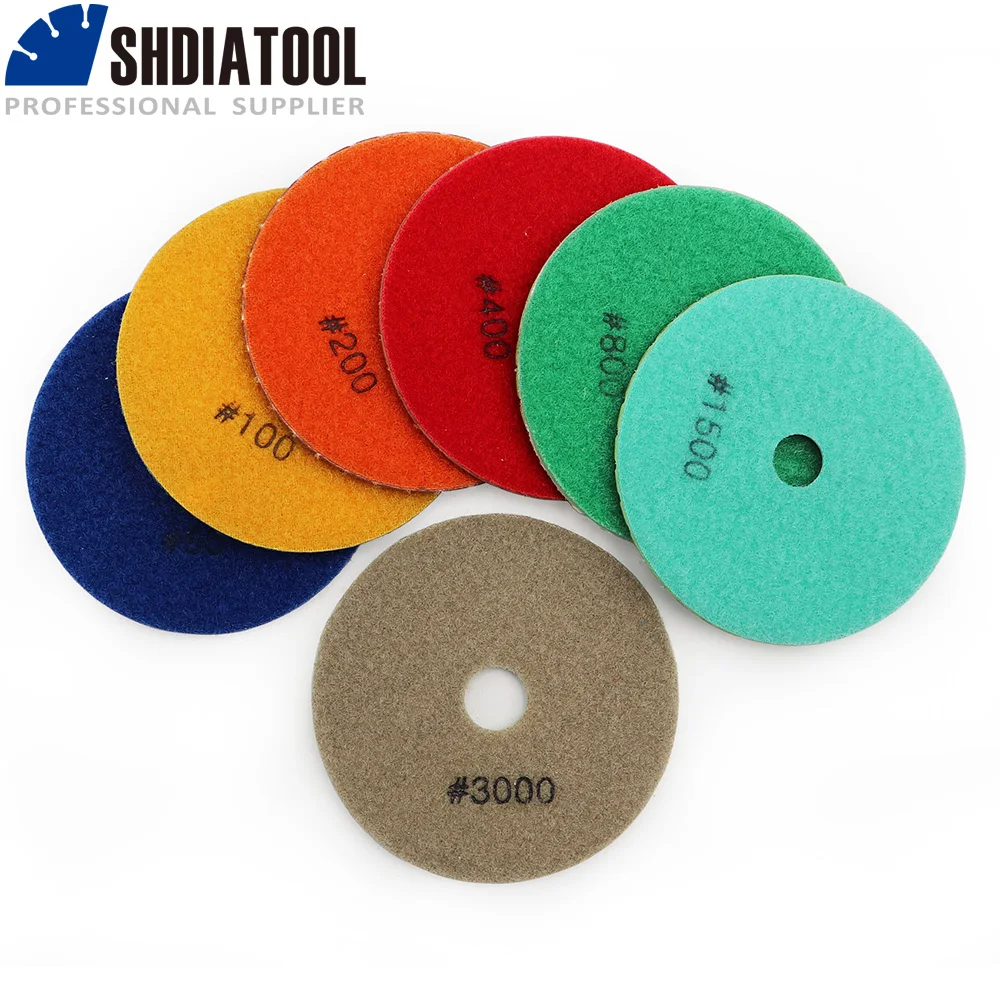 SHDIATOOL 7 шт диаметр 4 &quot/100 мм Профессиональный алмазные гибкие Мокрый