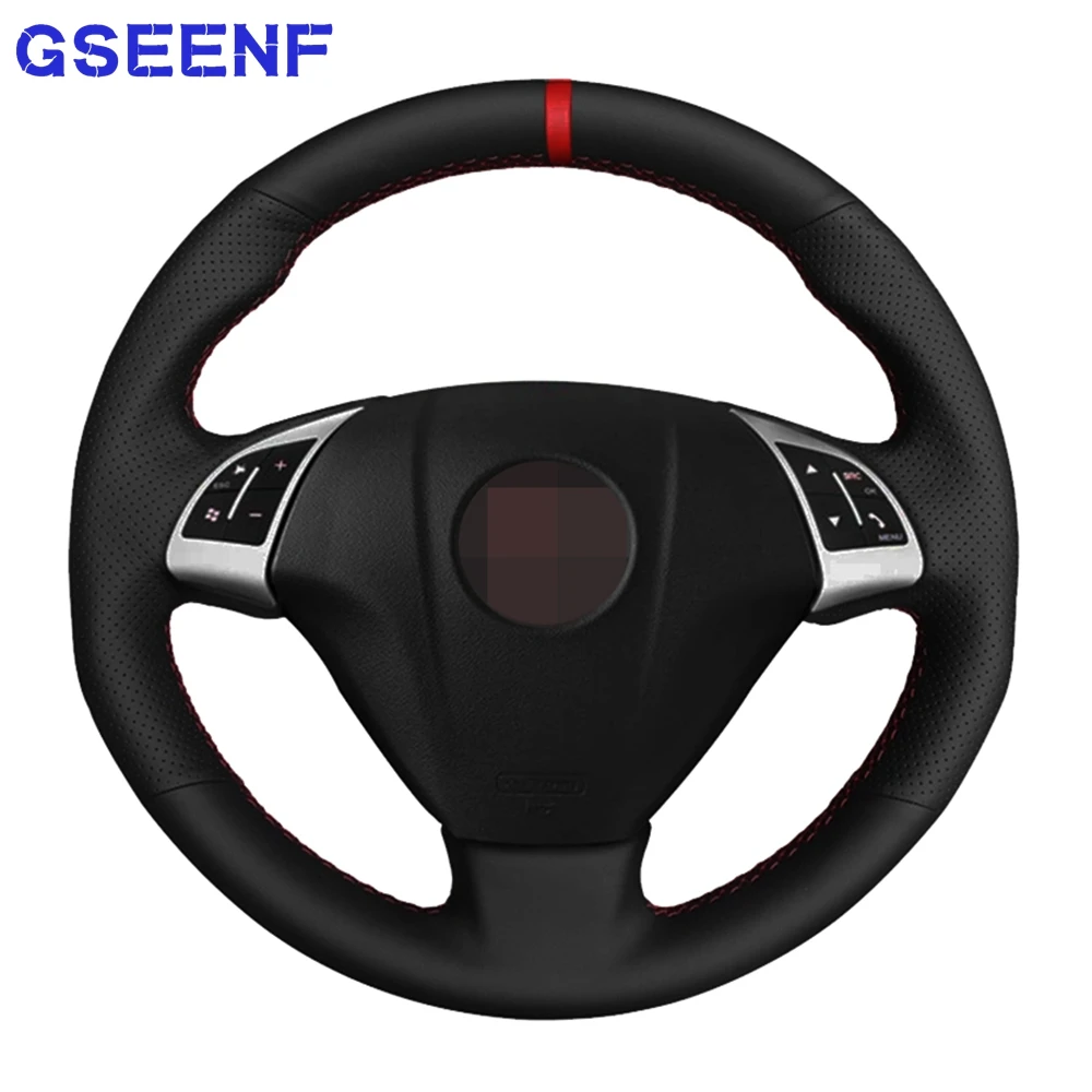 

Car Steering Wheel Cover DIY Genuine Leather Black Soft For Fiat Grande Punto Bravo Linea 2007-2019 Qubo Doblo Opel Combo