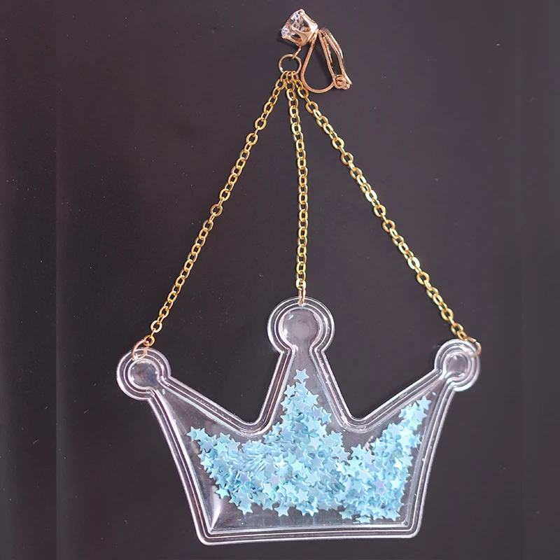 2019 new fashion pop plastic ear pierced clip geometry multi-element earrings female | Украшения и аксессуары