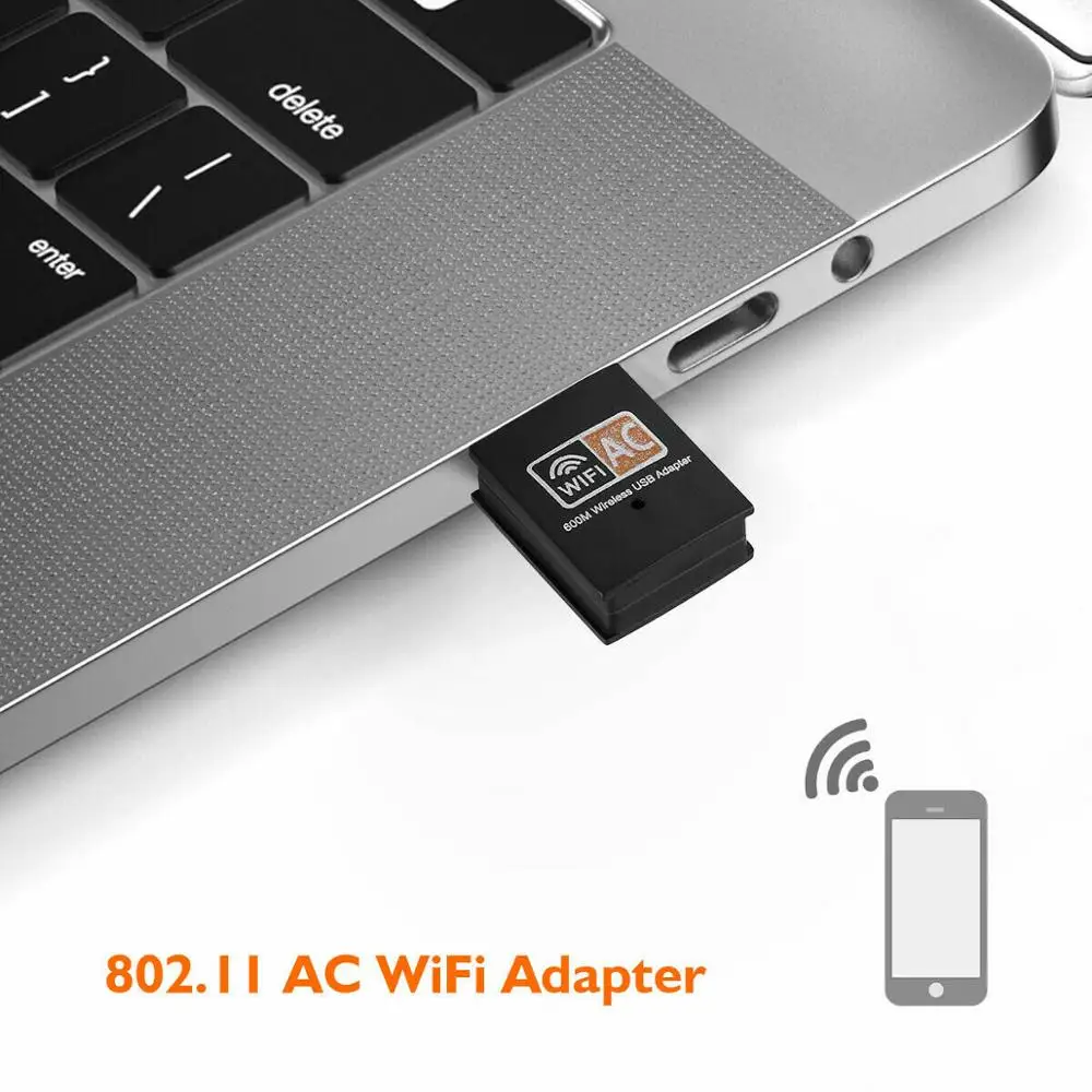 Мини USB WiFi адаптер Ethernet ключ 600 Мбит/с 2 4 ГГц Lan PC Antena Wi Fi приемник AC беспроводная