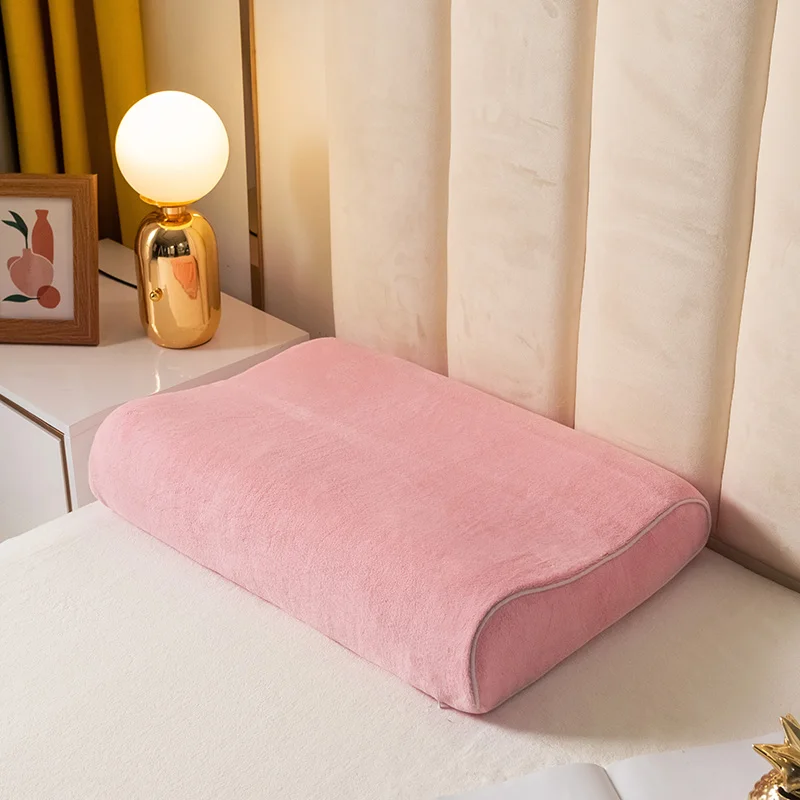 

Latex Pillowcases Flannel Pillow Case High Quality Solid Color Pillow Case Cover 30x50 40x60 Pillow Cover