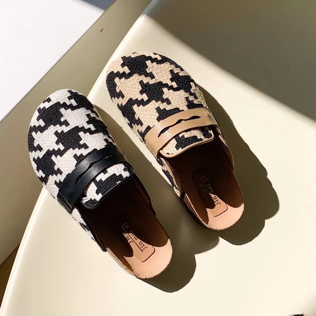 

Новинка весны 2021, полутапочки с закрытым носком, туфли Muller в британском стиле на толстой платформе и каблуке