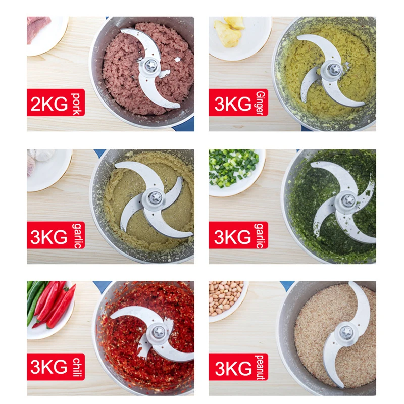 Мясорубка электрическая бытовая 8L из нержавеющей стали автоматическая