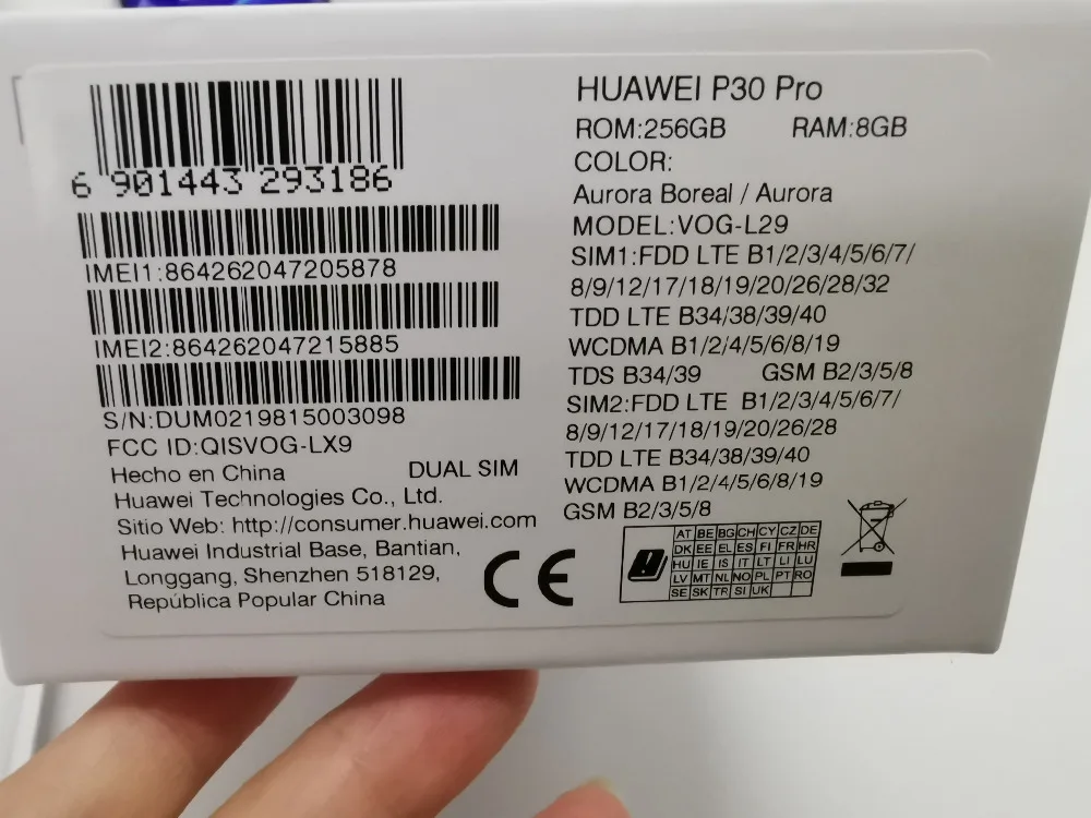huawei P30 Pro 8+ 256GB мобильный телефон 6,47 ''полноэкранный OLED Kirin 980 смартфон NFC gps Android 9,1 5 камер