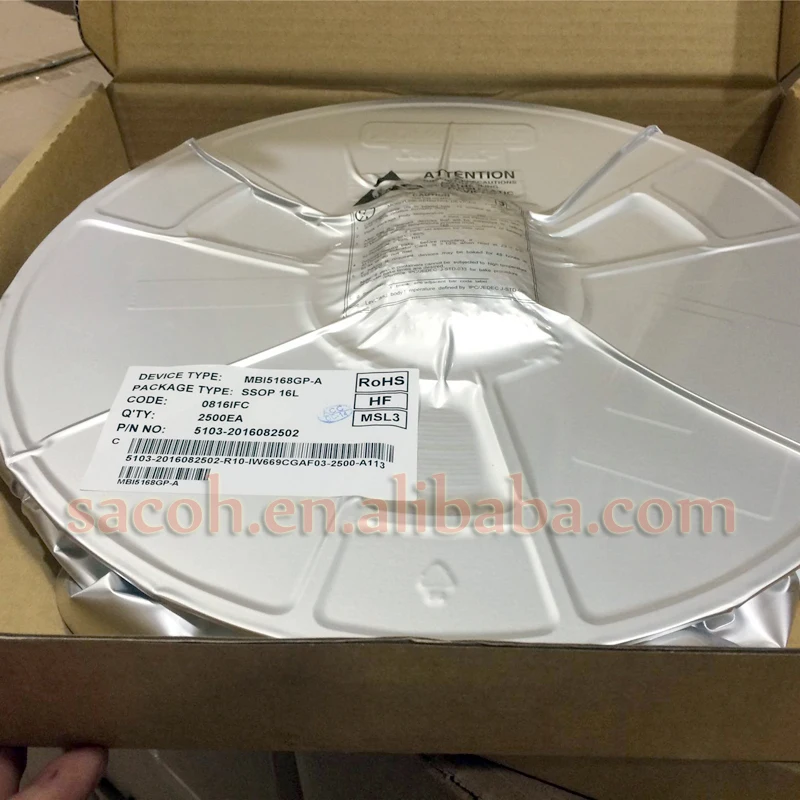 

10PCS/lot New OriginaI MBI5168GP-A MBI5168GP MBI5168G or MBI5168GD or MBI5168GN SOP-16 8-bit Constant Current LED Sink Driver