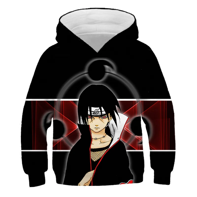 Новые Семейные Аниме толстовки с капюшоном 3d детский пуловер Какаси мультяшный